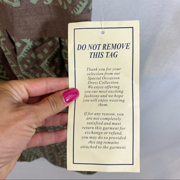 NWT Jessica London Linen Blend Print Dress Size 14 - Picture 5 of 10